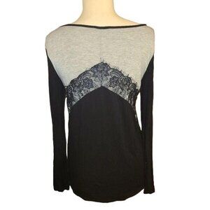 kmc Medium Lace Accent High Low Shirt